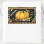 ヴィンテージかぼちゃ広告缶詰シール 長方形シール (バッグ)