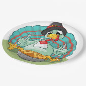 ヴィンテージかぼちゃ感謝祭素朴秋 ペーパープレート (アングル)