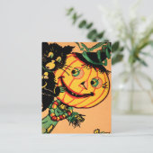 ヴィンテージかぼちゃ装飾はがき ポストカード (スタンド正面)