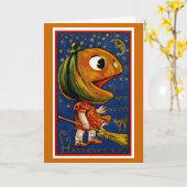 ヴィンテージかぼちゃ カード (黄色い花)