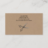 ヴィンテージかみそりクラシック理容師ショップミニマリスト 名刺 (裏面)