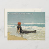 ヴィンテージからの夏のはがきビーチ ポストカード (正面/裏面)