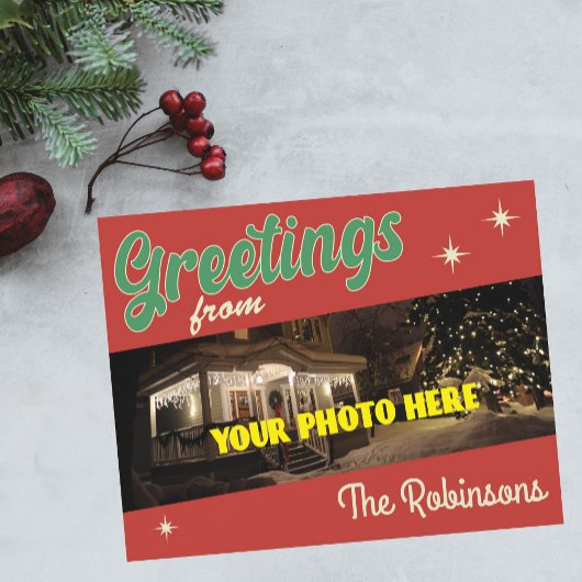 ヴィンテージからの挨拶"スタイルクリスマス ポストカード