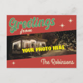 ヴィンテージからの挨拶"スタイルクリスマス ポストカード (正面)