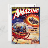 ヴィンテージからのSCI FiアートRaid火星 ポストカード (正面/裏面)