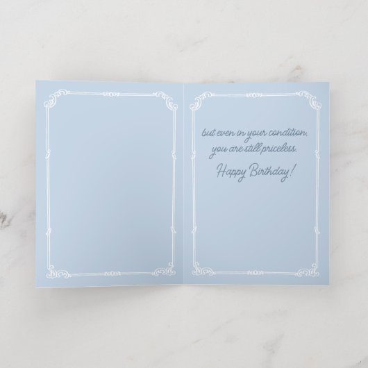 ヴィンテージからアンティークおもしろい誕生日カード 箔シーズンカード (内側レイダウン)