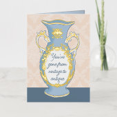 ヴィンテージからアンティークおもしろい誕生日カード 箔シーズンカード (正面)