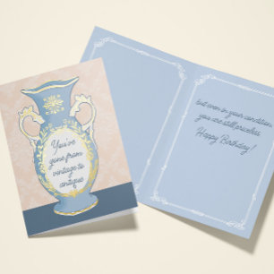 ヴィンテージからアンティークおもしろい誕生日カード 箔シーズンカード