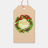 ヴィンテージからクリスマス ギフトタグ (正面)