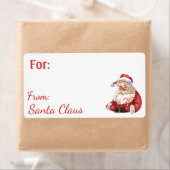 ヴィンテージからサンタクロース名前をカスタムするプレゼント ラベル (インサイチュ)