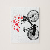 ヴィンテージからハートが流れ出る ジグソーパズル (縦)