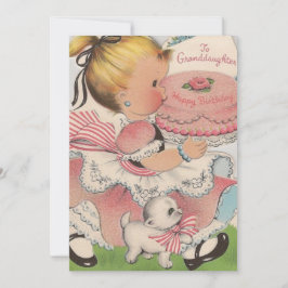 ヴィンテージから孫娘ハッピーバースデー シーズンカード