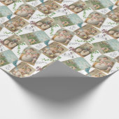 ヴィンテージかわいいイースター混合パターン男の子卵フローラ ラッピングペーパー (角)