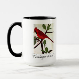 ヴィンテージかわいいカラフル明るい鳥と葉 マグカップ