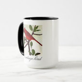 ヴィンテージかわいいカラフル明るい鳥と葉 マグカップ (正面左)