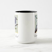 ヴィンテージかわいいカラフル明るい鳥と葉 マグカップ (中央)