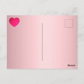 ヴィンテージかわいいガールバレンタインホリデーハガキ ポストカード (裏面)