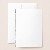 ヴィンテージかわいいキツネフォトスクリプト誕生発表 箔カード (裏面封筒付き)