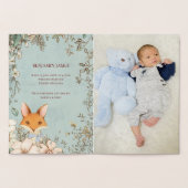 ヴィンテージかわいいキツネフォトスクリプト誕生発表 箔カード (内部)