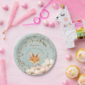 ヴィンテージかわいいキツネフラワーズボーイファーバースデーパーティー ペーパープレート (パーティー)