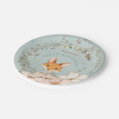 ヴィンテージかわいいキツネフラワーズボーイファーバースデーパーティー ペーパープレート (アングル)