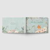 ヴィンテージかわいいキツネ植物願いベイビーシャワー ゲストブック (全面)