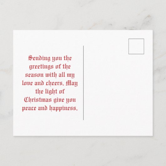 ヴィンテージかわいいクマ雪だるまメリークリスマス シーズンポストカード