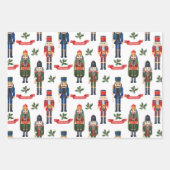 ヴィンテージかわいいクリスマスくるみ割り人形 ラッピングペーパーシート (正面3)