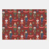 ヴィンテージかわいいクリスマスくるみ割り人形 ラッピングペーパーシート (正面)