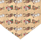 ヴィンテージかわいいクリスマスパターン ショートテーブルランナー (コーナー)