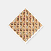 ヴィンテージかわいいクリスマスパターン スタンダードカクテルナプキン (角)