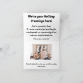 ヴィンテージかわいいクリスマス猫の水彩色 カード (内部)