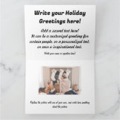 ヴィンテージかわいいクリスマス猫の水彩色 カード (内部)