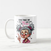 ヴィンテージかわいいグランドマザー コーヒーマグカップ (左)