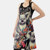 ヴィンテージかわいいコアラ絵を描ズ エプロン (インサイチュ)