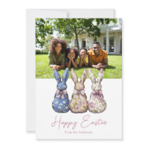 ヴィンテージかわいいコケットフローラバニー写真復活祭