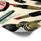 ヴィンテージかわいいゴシックピン留め ポスター (角)