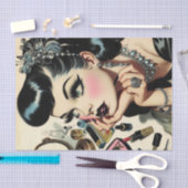 ヴィンテージかわいいゴシックピン留め 薄葉紙 (クラフト)