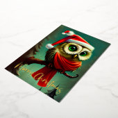 ヴィンテージかわいいサンタクロウクリスマス 箔シーズンカード (回転した状態)