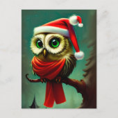 ヴィンテージかわいいサンタフクロムクリスマスホリデー インビテーションポストカード (正面)