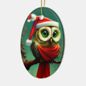 ヴィンテージかわいいサンタフクロムクリスマスホリデー セラミックオーナメント (左)