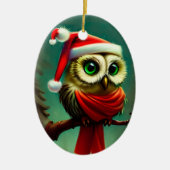 ヴィンテージかわいいサンタフクロムクリスマスホリデー セラミックオーナメント (正面)