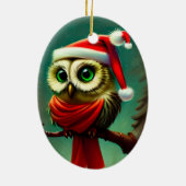 ヴィンテージかわいいサンタフクロムクリスマスホリデー セラミックオーナメント (裏面)