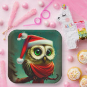 ヴィンテージかわいいサンタフクロムクリスマスホリデー ペーパープレート (パーティー)