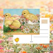 ヴィンテージかわいいシックフローラ喜びイースターポストカード シーズンカード