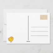 ヴィンテージかわいいシックフローラ喜びイースターポストカード シーズンカード (裏面)