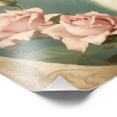 ヴィンテージかわいいシャミーキットンポートレート花スイーツ フォトプリント            (角)