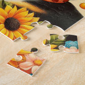 ヴィンテージかわいいシームレスチワワ ジグソーパズル (側面)