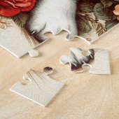 ヴィンテージかわいいジャックラッセルテリアーフローラ ジグソーパズル (側面)