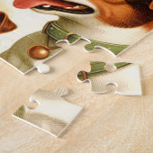 ヴィンテージかわいいジャックラッセルテリア ジグソーパズル (側面)